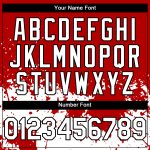 Personalized Red White-Black 3D Pattern Design Abstract Splash Grunge Art Authentic Baseball Jersey Team Custom Name and Number