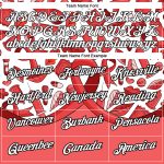 Personalized Red White-Black 3D Pattern Design World AIDS Day Performance T-Shirt Team Custom Name and Number