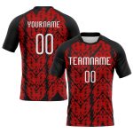 Custom red, white and black volleyball jersey
