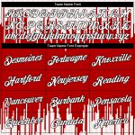 Personalized Red White-Black Abstract Vertical Lines Authentic City Edition Basketball Jersey Team Custom Name and Number