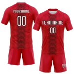 Personalized Red White-Black Arrow Shape Sublimation Volleyball Uniform Jersey Team Custom Name and Number