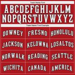 Personalized Red White-Black Authentic Baseball Jersey
