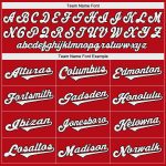 Personalized Red White-Black Authentic Baseball Jersey Team Custom Name and Number
