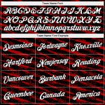 Personalized Red White-Black Authentic City Edition Basketball Jersey Team Custom Name and Number