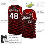 Personalized Red White-Black Authentic City Edition Basketball Jersey Team Custom Name and Number