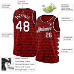 Personalized Red White-Black Authentic City Edition Basketball Jersey