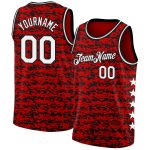 Personalized Red White-Black Authentic City Edition Basketball Jersey