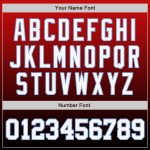 Personalized Red White-Black Authentic Fade Fashion Baseball Jersey Team Custom Name and Number