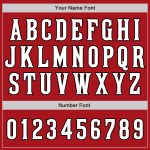 Personalized Red White-Black Authentic Raglan Sleeves Baseball Jersey Team Custom Name and Number