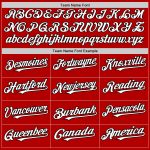 Personalized Red White-Black Authentic Sleeveless Baseball Jersey