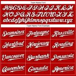 Personalized Red White-Black Authentic Sleeveless Baseball Jersey Team Custom Name and Number