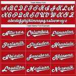 Personalized Red White-Black Authentic Softball Jersey