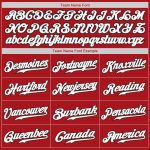 Personalized Red White-Black Authentic Softball Jersey Team Custom Name and Number