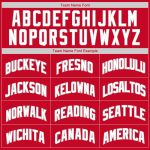 Personalized Red White-Black Authentic Throwback Basketball Jersey Team Custom Name and Number
