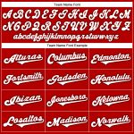 Personalized Red White-Black Authentic Throwback Rib-Knit Baseball Jersey Shirt Team Custom Name and Number