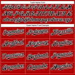 Personalized Red White-Black Authentic Two Tone Baseball Jersey