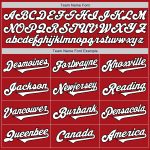 Personalized Red White-Black Authentic Two Tone Baseball Jersey Team Custom Name and Number