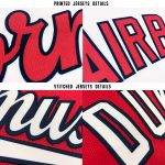Personalized Red White-Black Baseball Jersey