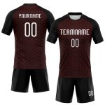 Personalized Red White-Black Geometric Shape Sublimation Volleyball Uniform Jersey