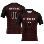 Personalized Red White-Black Geometric Shape Sublimation Volleyball Uniform Jersey