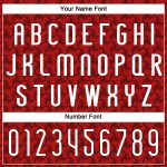 Personalized Red White-Black Geometric Shape Sublimation Volleyball Uniform Jersey Team Custom Name and Number