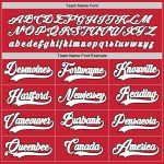 Personalized Red White-Black Hockey Jersey Team Custom Name and Number