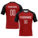 Personalized Red White-Black Lines Sublimation Volleyball Uniform Jersey