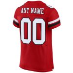 Personalized Red White-Black Mesh Authentic Football Jersey