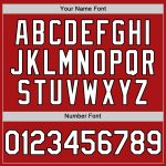 Personalized Red White-Black Mesh Authentic Throwback Baseball Jersey Team Custom Name and Number