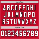 Personalized Red White-Black Mesh Authentic Throwback Football Jersey