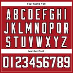 Personalized Red White-Black Mesh Authentic Throwback Football Jersey Team Custom Name and Number