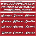 Personalized Red White-Black Mesh Authentic Throwback Football Jersey Team Custom Name and Number