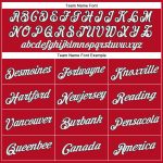 Personalized Red White-Black Performance T-Shirt Team Custom Name and Number