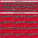 Personalized Red White-Black Round Neck Rib-Knit Basketball Jersey Team Custom Name and Number