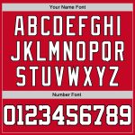 Personalized Red White-Black Round Neck Rib-Knit Basketball Jersey Team Custom Name and Number
