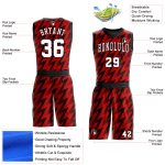Personalized Red White-Black Round Neck Sublimation Basketball Suit Jersey