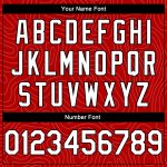 Personalized Red White-Black Rounded Zig Zag Lines Authentic City Edition Basketball Jersey Team Custom Name and Number