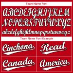 Personalized Red White-Black Softball Jersey Team Custom Name and Number