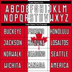 Personalized Red White-Black Sublimation Canadian Flag Soccer Uniform Jersey Team Custom Name and Number