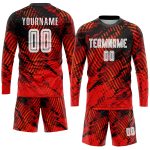 Personalized Red White-Black Sublimation Soccer Uniform Jersey