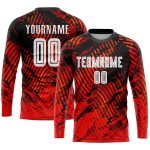 Personalized Red White-Black Sublimation Soccer Uniform Jersey