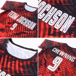 Personalized Red White-Black Sublimation Soccer Uniform Jersey