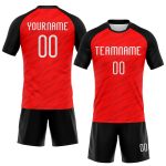 Personalized Red White-Black Sublimation Volleyball Uniform Jersey Team Custom Name and Number