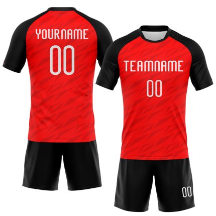 Personalized Red White-Black Sublimation Volleyball Uniform Jersey Team Custom Name and Number