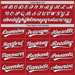 Personalized Red White-Black Two-Button Unisex Softball Jersey