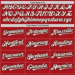 Personalized Red White-Brown Authentic Raglan Sleeves Baseball Jersey Team Custom Name and Number
