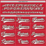Personalized Red White-Brown Hockey Jersey Team Custom Name and Number