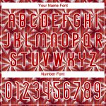 Personalized Red White Geometric Shape Sublimation Volleyball Uniform Jersey