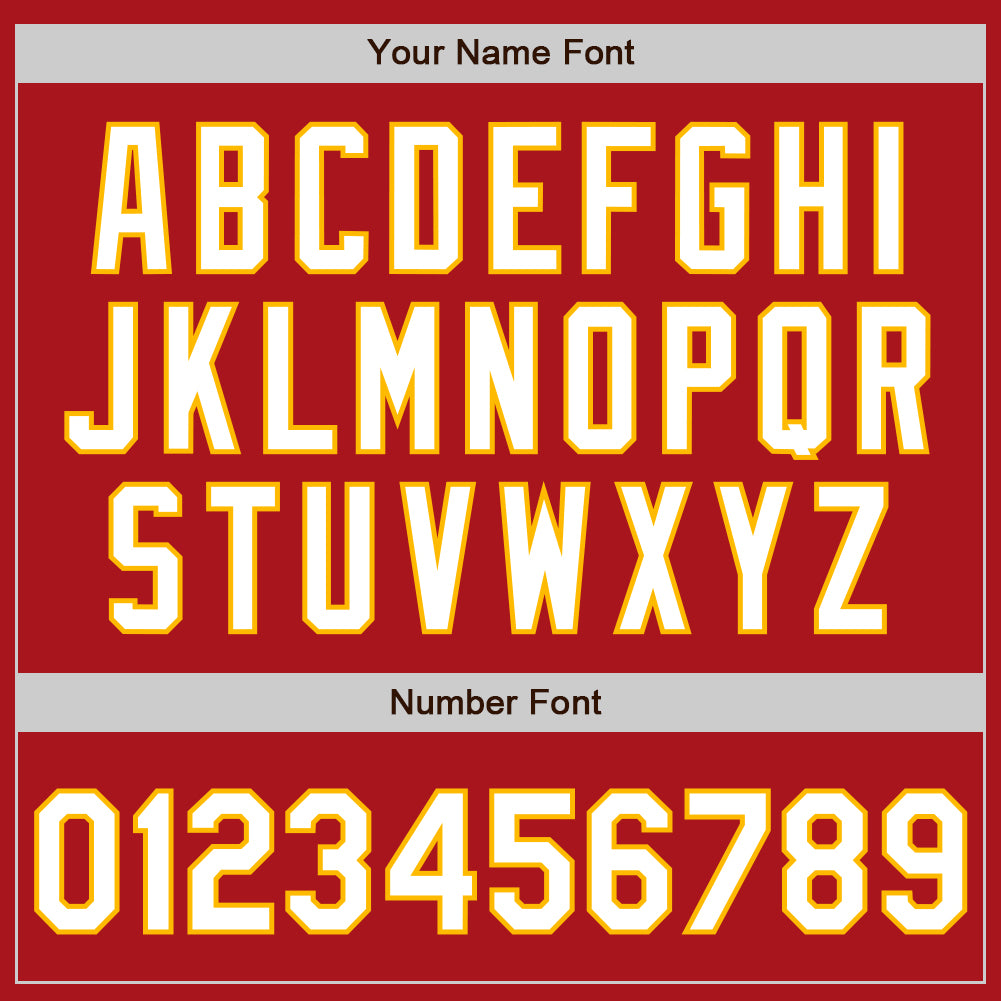 Personalized Red White-Gold 3 Colors Arm Shapes Authentic Baseball Jersey Team Custom Name and Number Personalized Red White-Gold 3 Colors Arm Shapes Authentic Baseball Jersey Team Custom Name and Number - Image 6