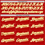 Personalized Red White-Gold 3D Pattern Design Gradient Style Twinkle Star Authentic Baseball Jersey Team Custom Name and Number